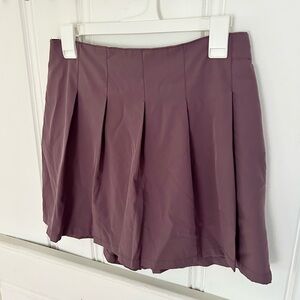 Purple Pleated Athleisure Skort